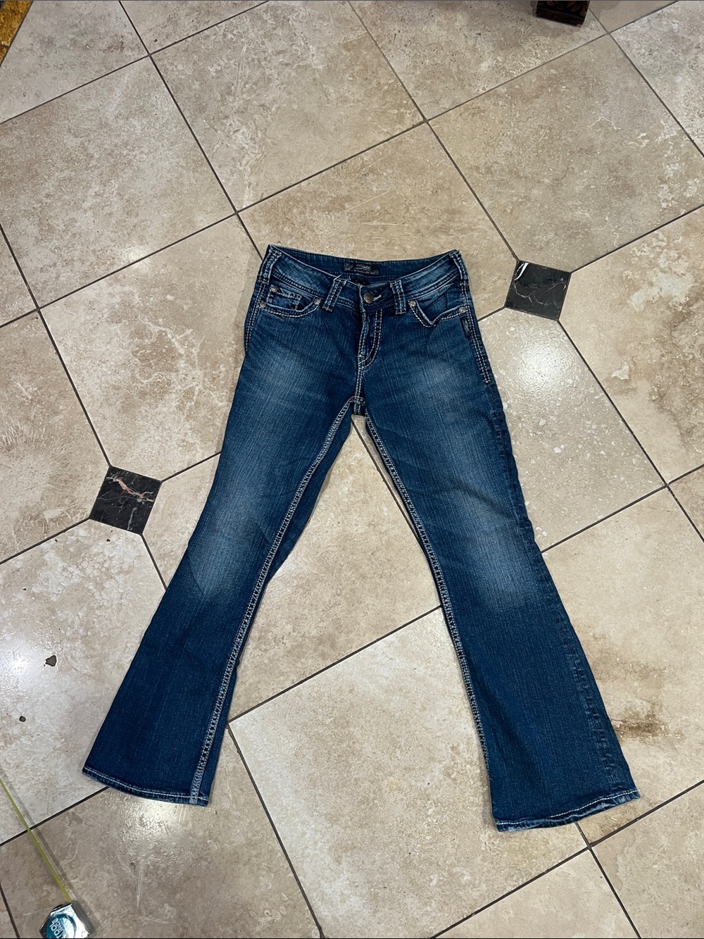 Silver Jeans Dark Blue Flared Bootcut Jeans